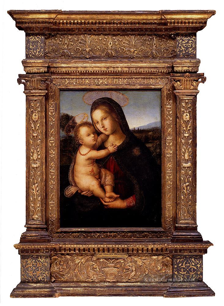 Di Betto Die Madonna und Kind vor dem Eine Landschaft Renaissance Pinturicchio Ölgemälde